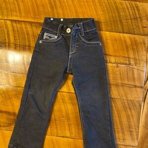 Lobatos by Delmar Black Straight Leg Jeans with Embellished Pockets size 2T